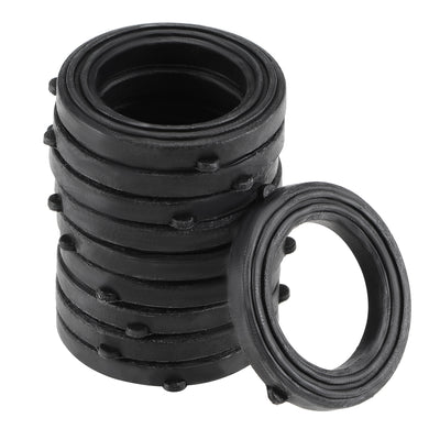 Harfington Nitrile Rubber Flat Washers 25mm OD 16mm ID 3.5mm Thickness with 3 Outer Tabs, for Faucet Pipe Water Hose, Pack of 10