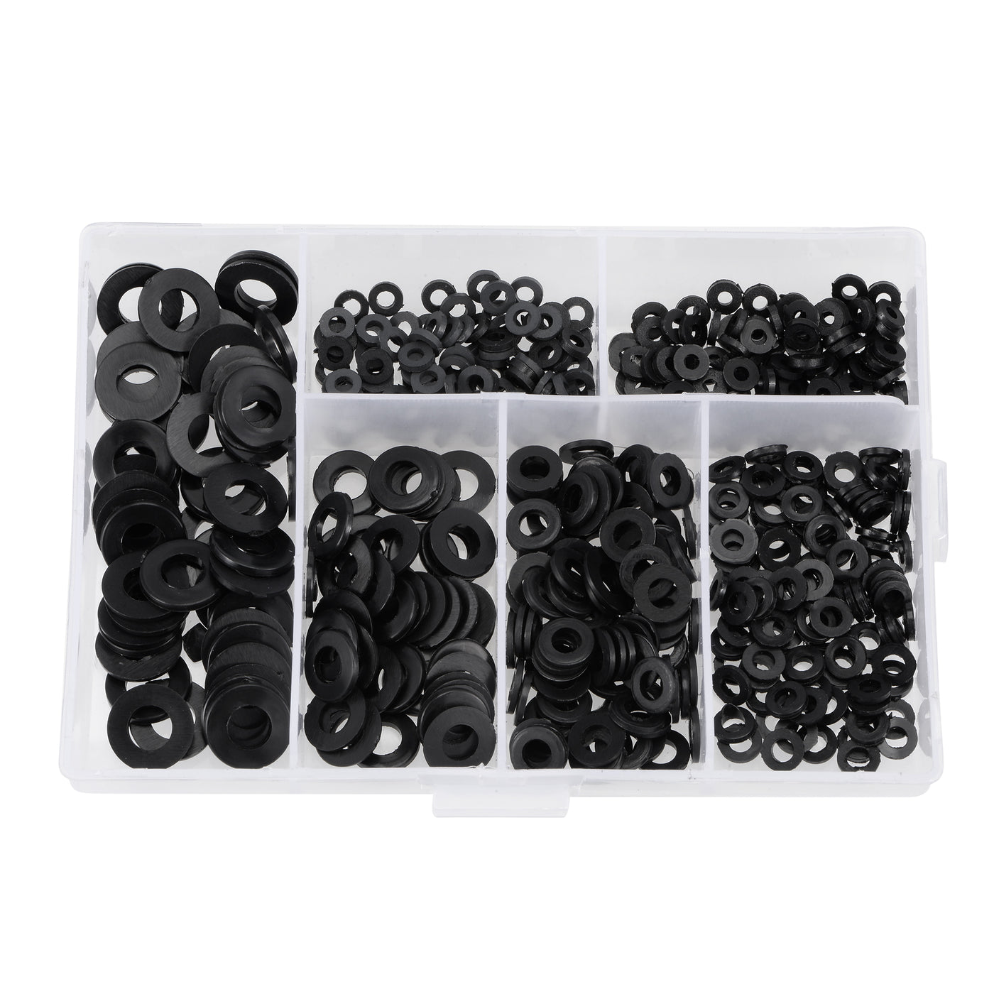 Harfington Nylon Flat Washers Assortment Kit M2 M2.5 M3 M4 M5 M6 with Case Seal Gasket for Faucet Pipe Water Hose, 620in1 Set