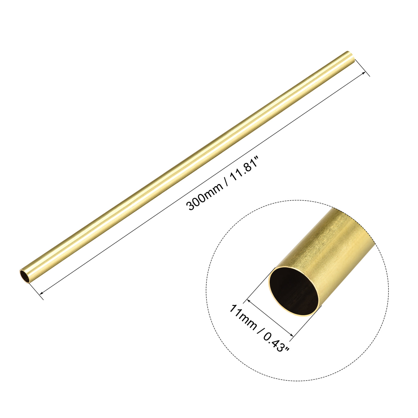 Harfington Brass Round Tube Straight Pipe Tubing