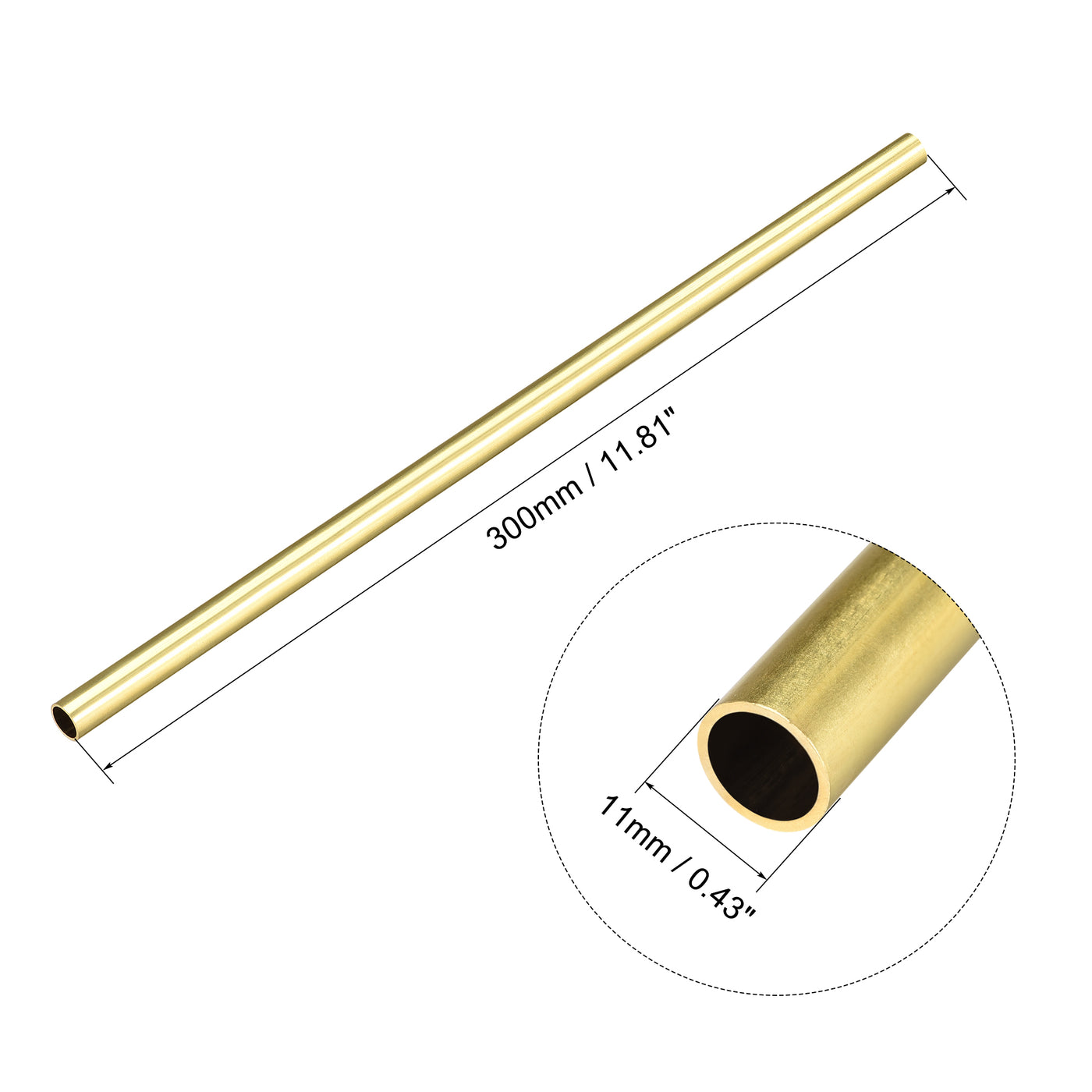 Harfington Brass Round Tube Straight Pipes Tubing