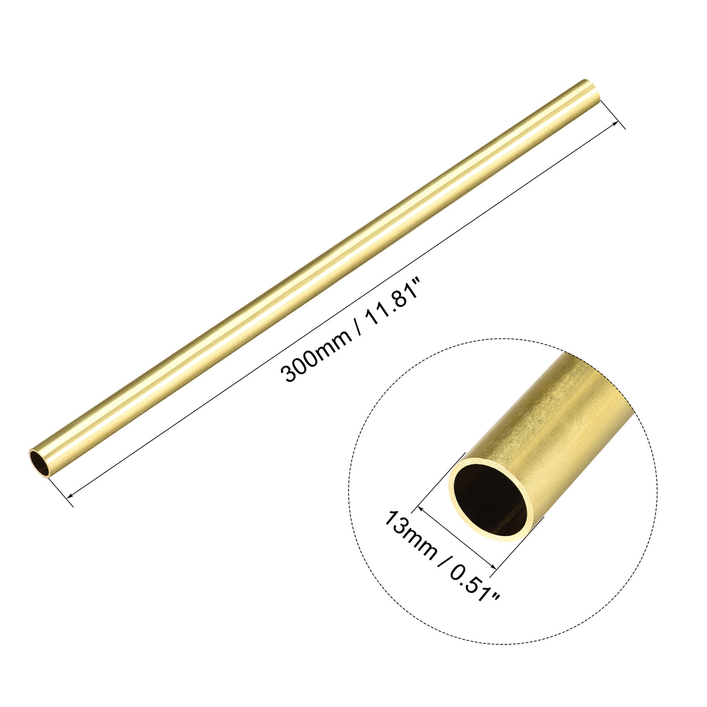 Harfington Brass Round Tube, Seamless Pipe Tubing
