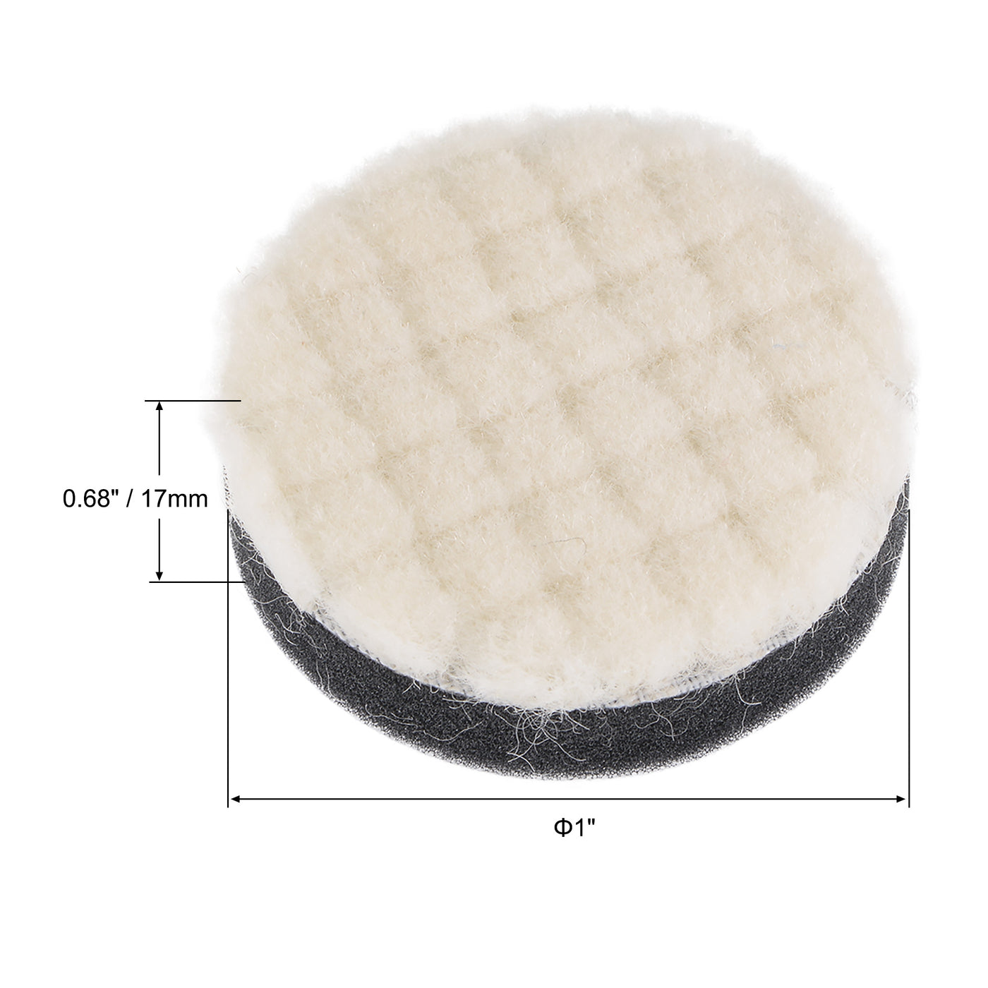 Harfington Wool Felt Sponge Polishing Pads Hook and Loop Medium Polishing