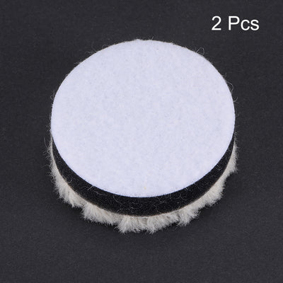 Harfington Wool Felt Sponge Polishing Pads Hook and Loop Medium Polishing