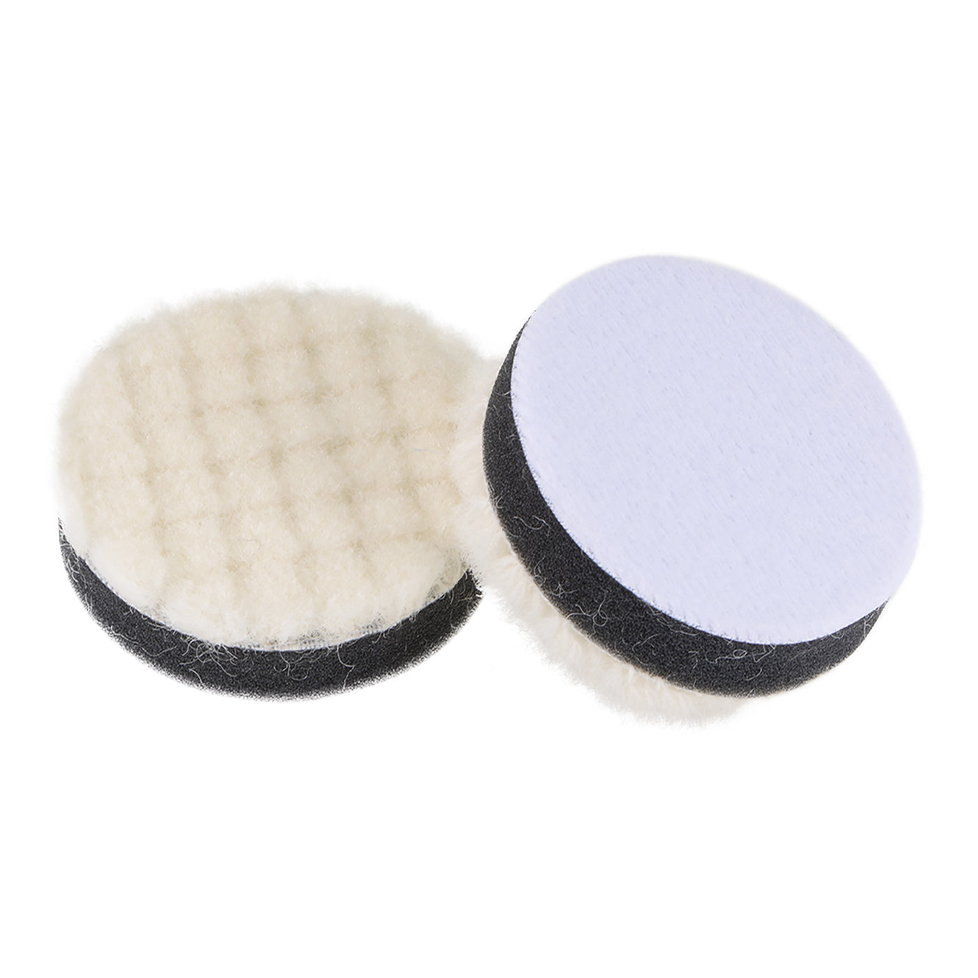 Harfington Wool Felt Sponge Polishing Pads Hook and Loop Medium Polishing