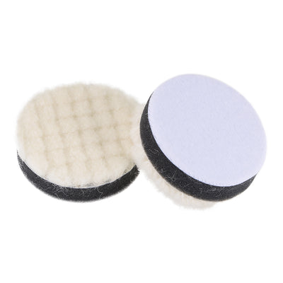 Harfington Wool Felt Sponge Polishing Pads Hook and Loop Medium Polishing