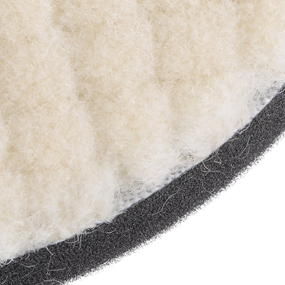 Harfington Wool Felt Sponge Polishing Pads Hook and Loop Medium Polishing