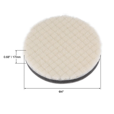 Harfington Wool Felt Sponge Polishing Pads Hook and Loop Medium Polishing