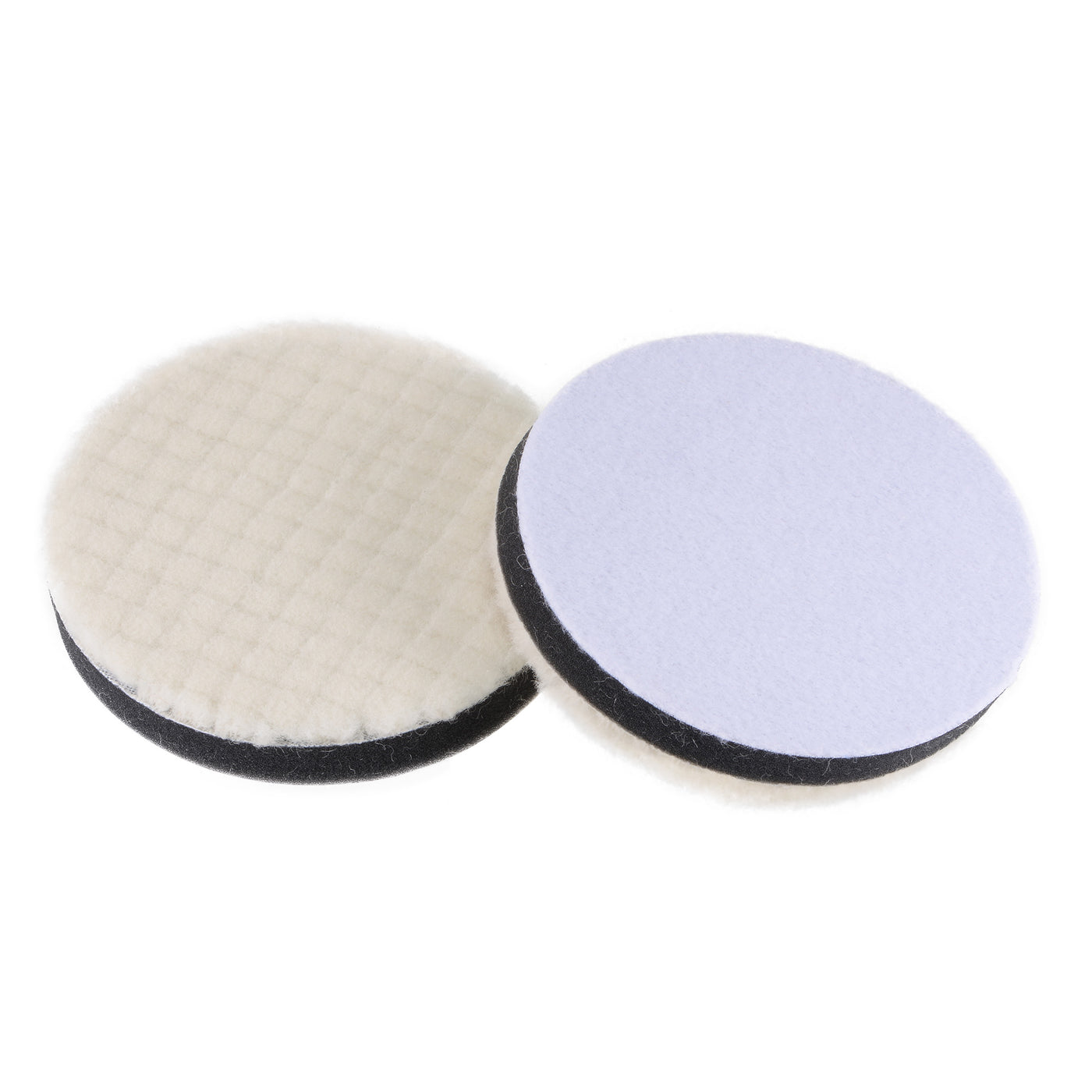 Harfington Wool Felt Sponge Polishing Pads Hook and Loop Medium Polishing