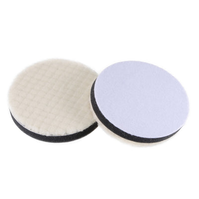 Harfington Wool Felt Sponge Polishing Pads Hook and Loop Medium Polishing