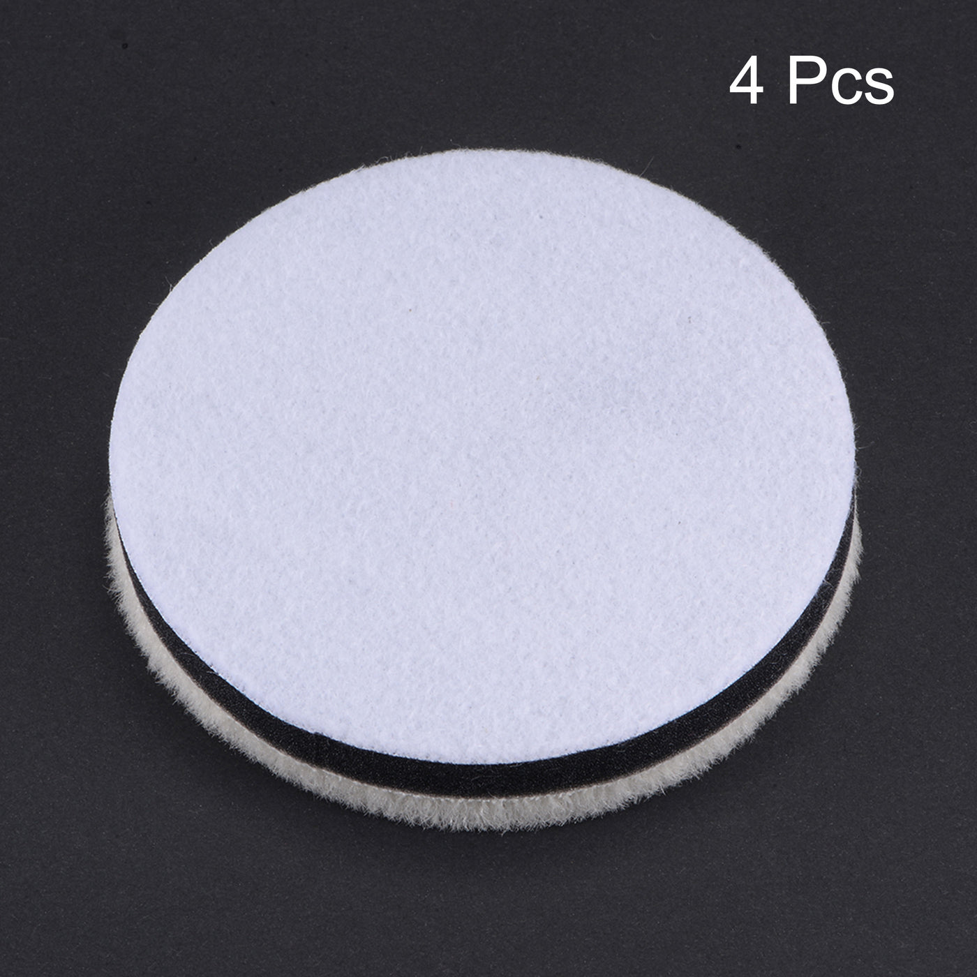 Harfington Wool Felt Sponge Polishing Pads Hook and Loop Medium Polishing