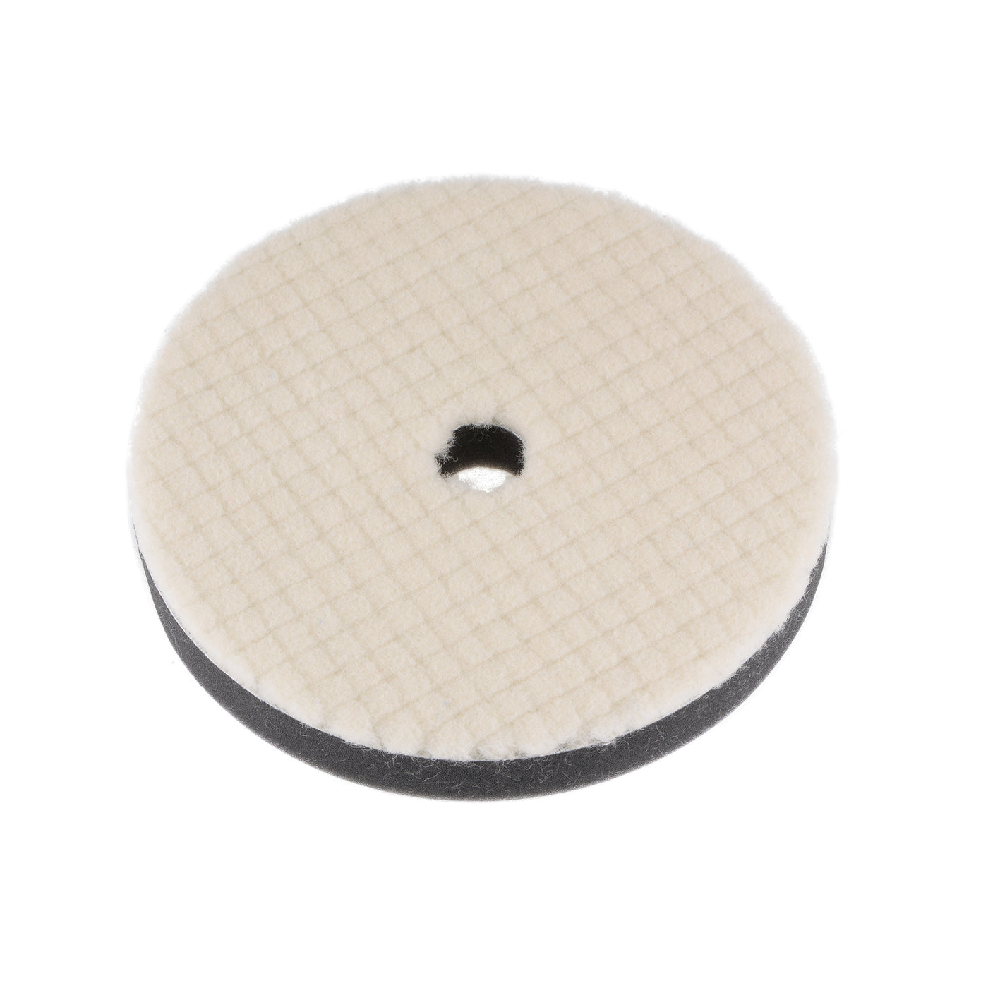 Harfington 6" Wool Felt Sponge Polishing Pad Hook and Loop with Hole Medium Polishing