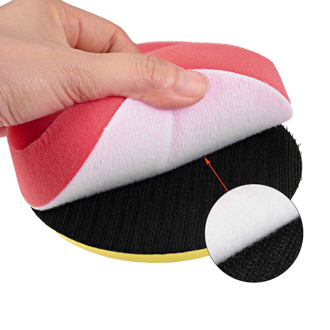 Harfington 4" Foam Polishing Kit 7 Sponge Pad 1 Wool Pad 1 Backing Pad w M10 Adpator