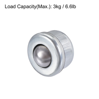 Harfington Ball Transfer Bearing Unit 8mm 6.6Lbs Carbon Steel Drop-in Type for Transmission 4pcs