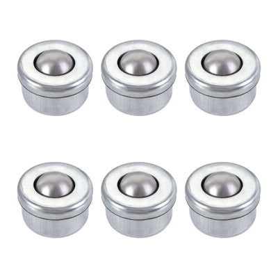Harfington Ball Transfer Bearing Unit 8mm 6.6Lbs Carbon Steel Drop-in Type for Transmission 6pcs