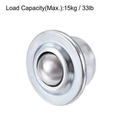 Harfington Ball Transfer Bearing Unit mm Lbs Carbon Steel Drop-in Type for Transmission 6pcs