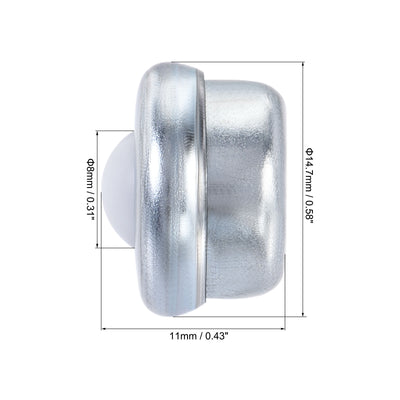 Harfington Ball Transfer Bearing Unit 8mm 6.6Lbs Nylon Drop-in Type for Transmission 1pcs