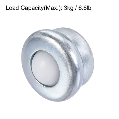 Harfington Ball Transfer Bearing Unit 8mm 6.6Lbs Nylon Drop-in Type for Transmission 4pcs