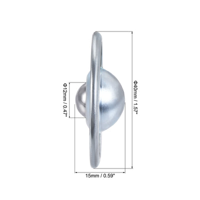 Harfington Ball Transfer Bearing Unit mm Lbs Carbon Steel Flange-mount Type for Transmission 1pcs