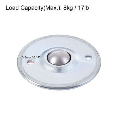 Harfington Ball Transfer Bearing Unit mm Lbs Carbon Steel Flange-mount Type for Transmission 6pcs