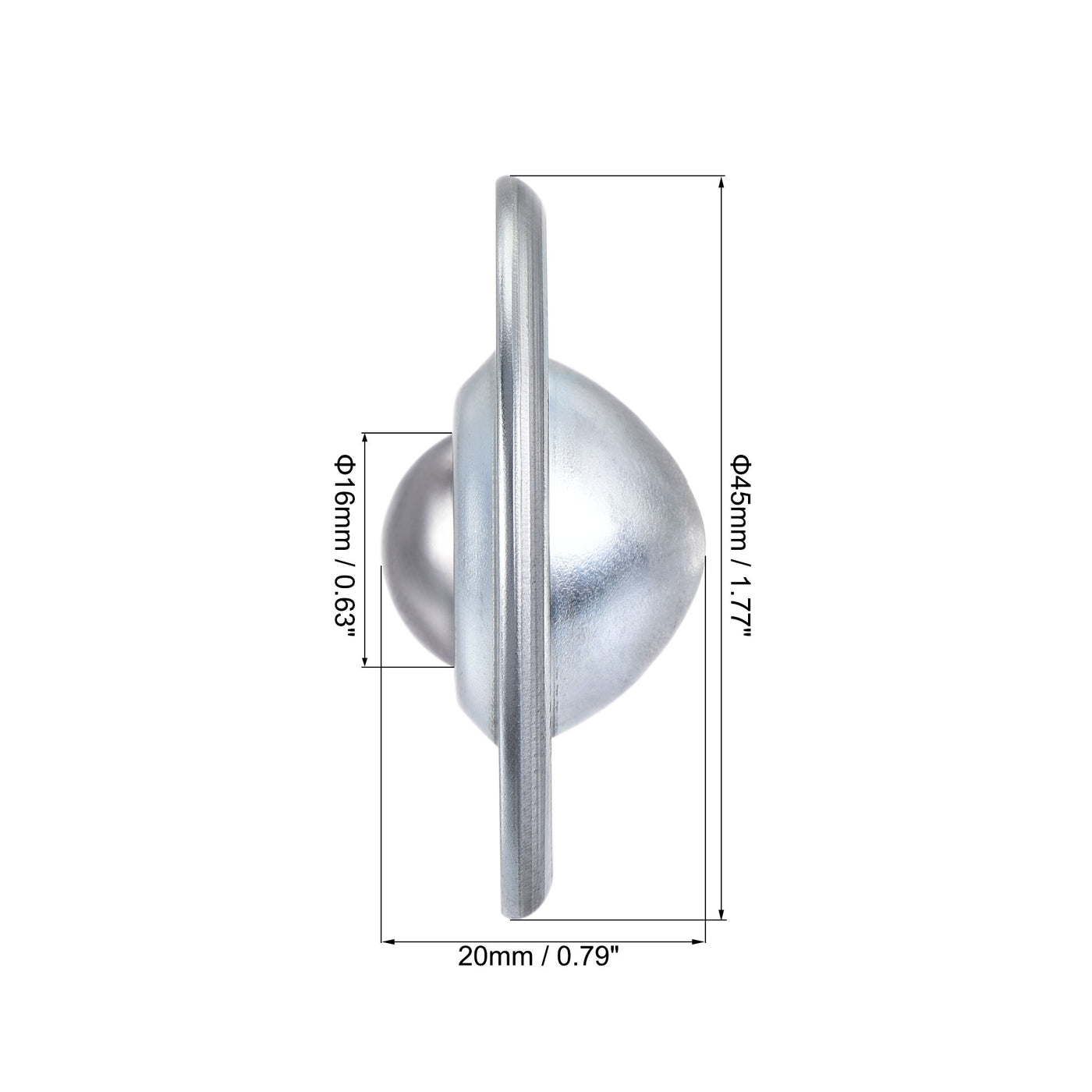 Harfington Ball Transfer Bearing Unit mm Lbs Carbon Steel Flange-mount Type for Transmission 6pcs