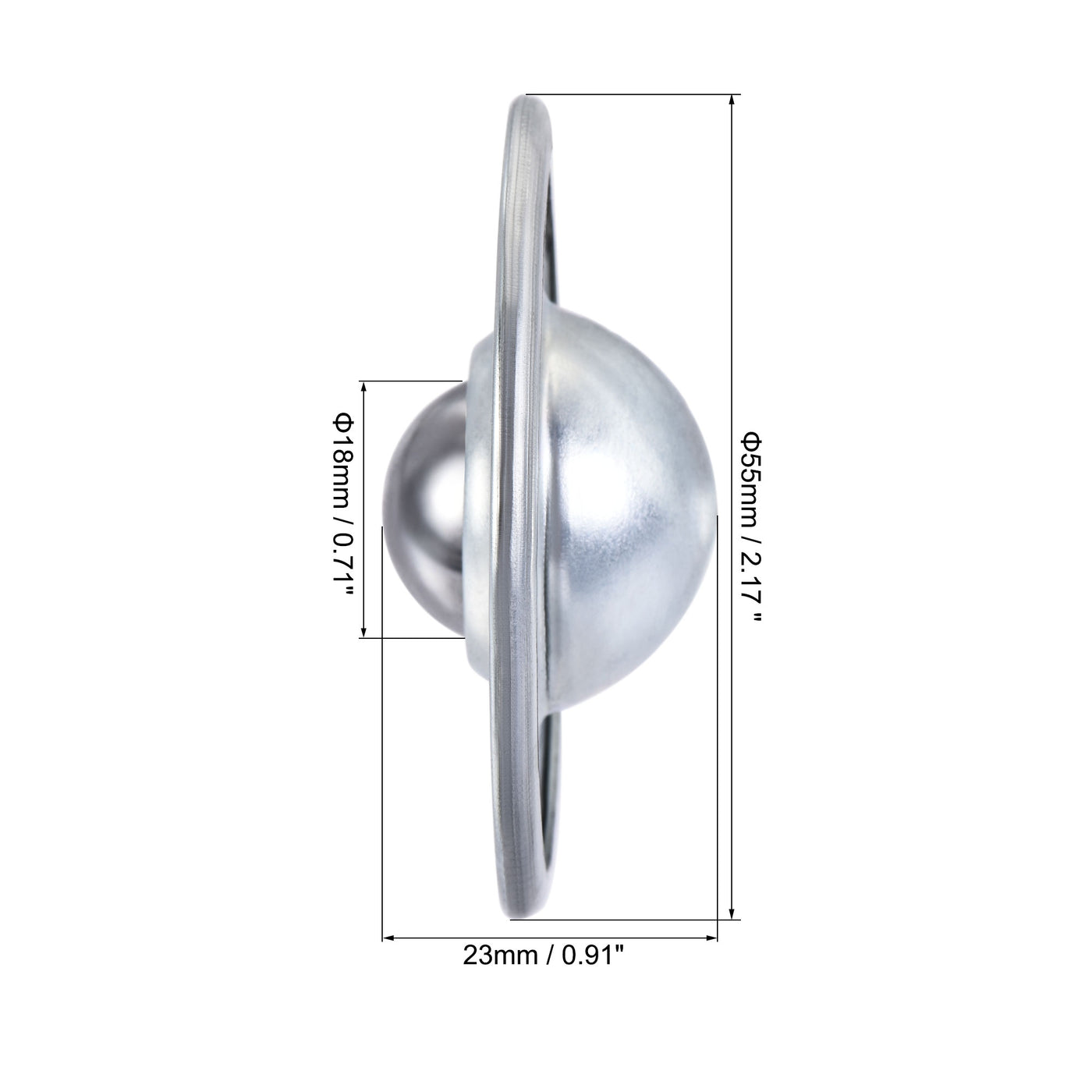 Harfington Ball Transfer Bearing Unit mm Lbs Carbon Steel Flange-mount Type for Transmission 6pcs