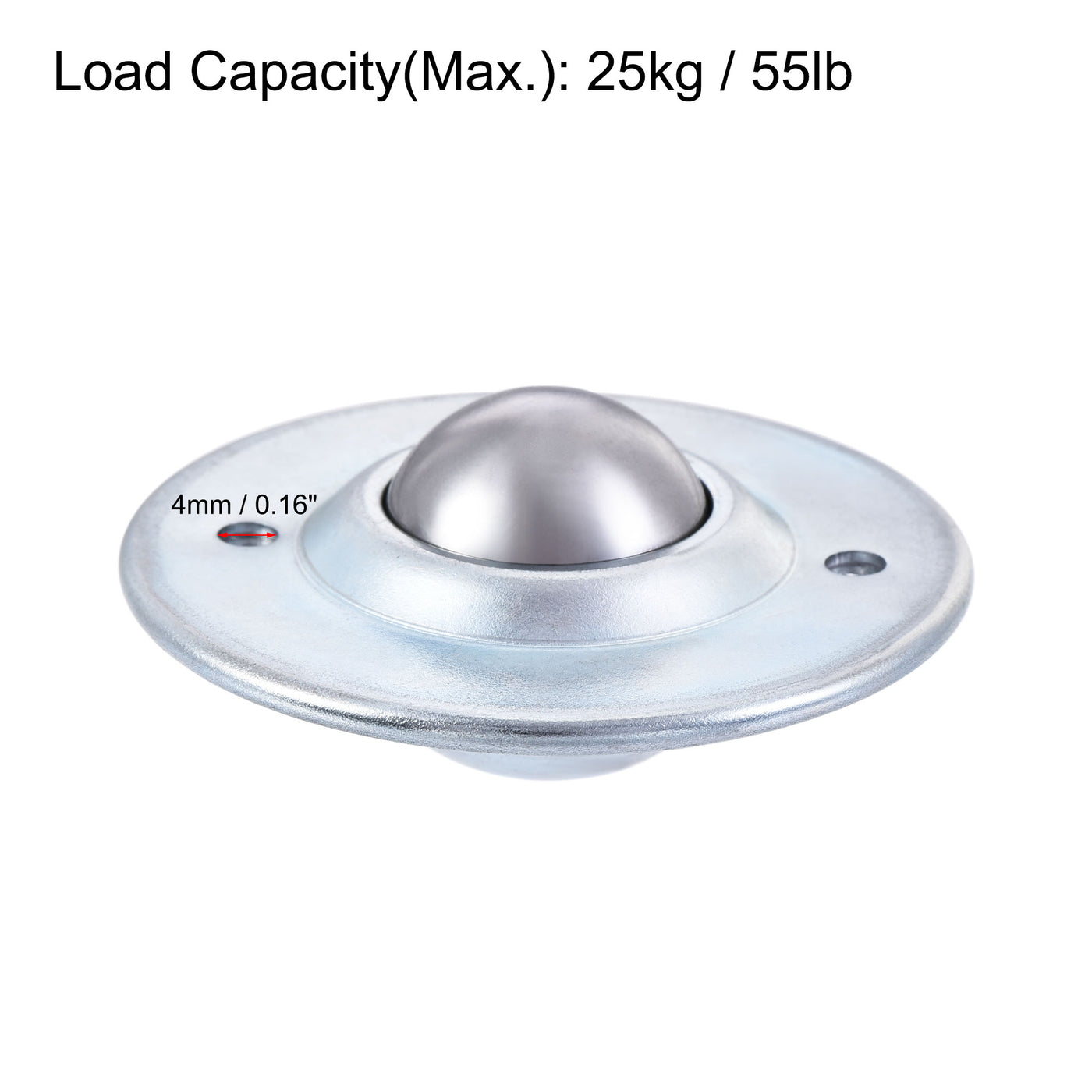 Harfington Ball Transfer Bearing Unit mm Lbs Carbon Steel Flange-mount Type for Transmission 1pcs