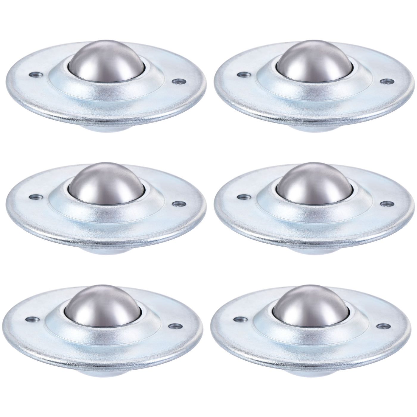 Harfington Ball Transfer Bearing Unit mm Lbs Carbon Steel Flange-mount Type for Transmission 6pcs