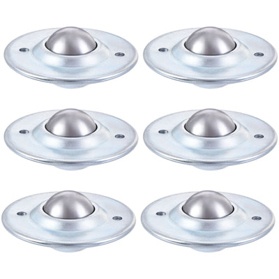 Harfington Ball Transfer Bearing Unit mm Lbs Carbon Steel Flange-mount Type for Transmission 6pcs