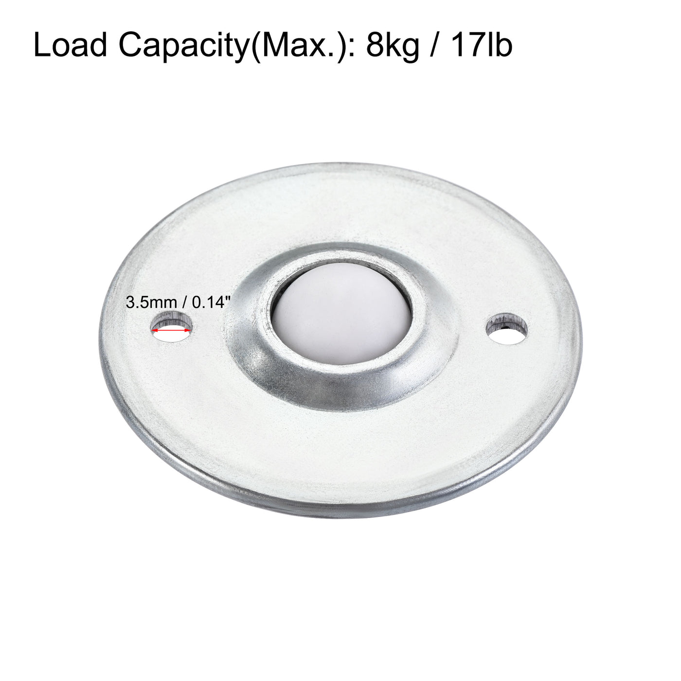 Harfington Ball Transfer Bearing Unit mm Lbs Nylon Flange-mount Type for Transmission 1pcs