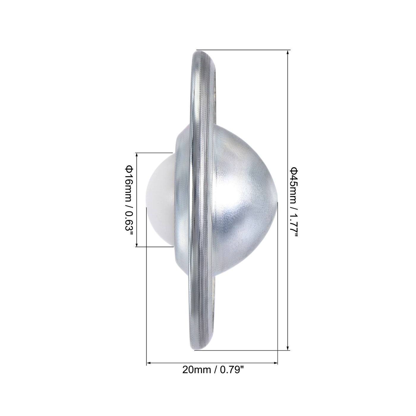 Harfington Ball Transfer Bearing Unit mm Lbs Nylon Flange-mount Type for Transmission 4pcs