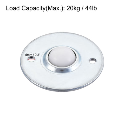 Harfington Ball Transfer Bearing Unit mm Lbs Nylon Flange-mount Type for Transmission 6pcs