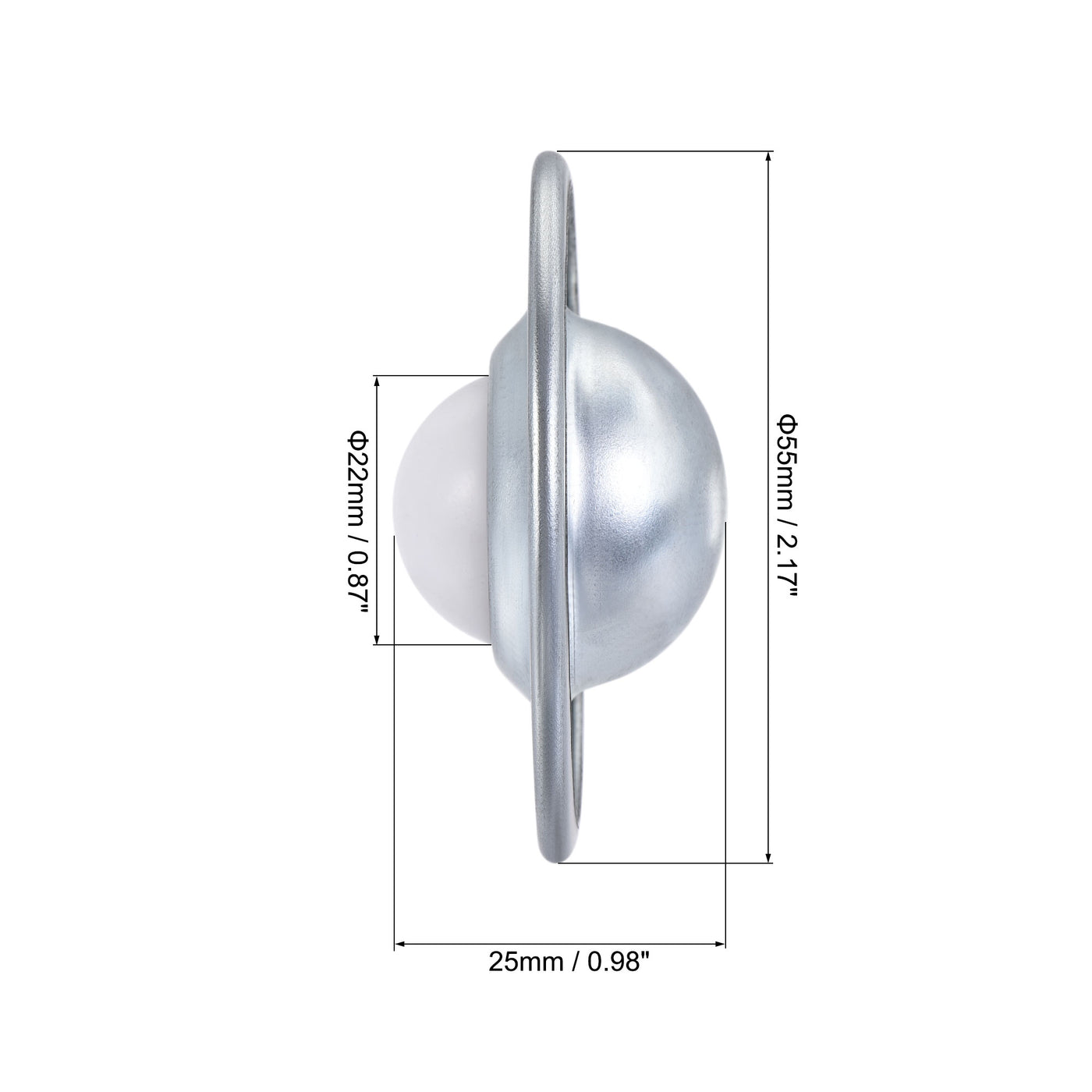 Harfington Ball Transfer Bearing Unit mm Lbs Nylon Flange-mount Type for Transmission 6pcs