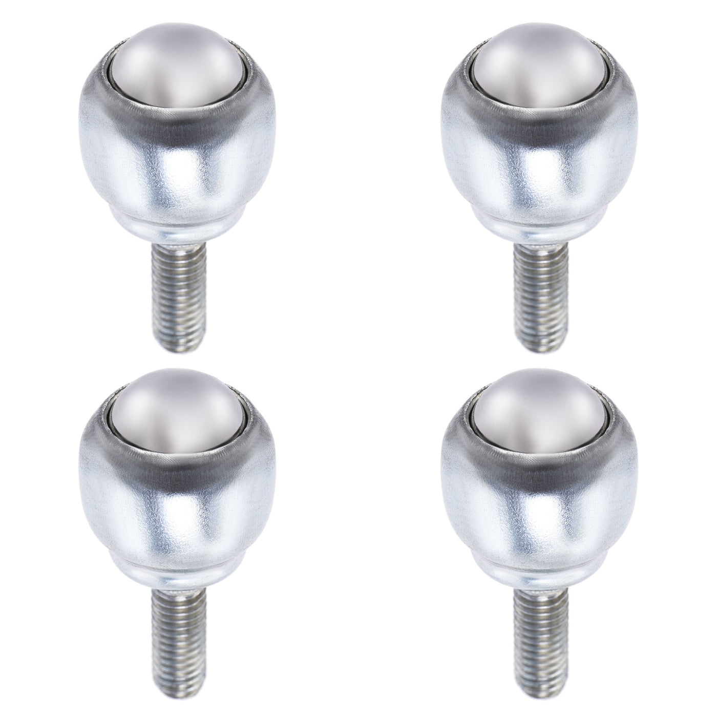 Harfington Ball Transfer Bearing Unit 12mm 17Lbs Carbon Steel Bolt-fixing Type for Transmission 4pcs