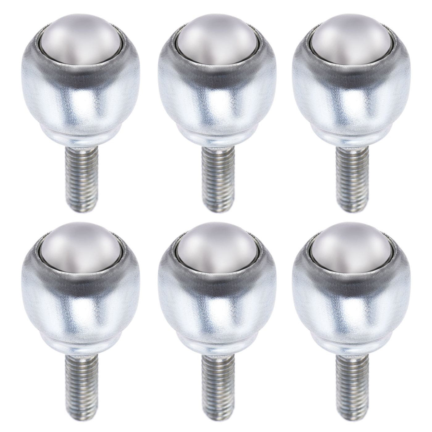 Harfington Ball Transfer Bearing Unit 12mm 17Lbs Carbon Steel Bolt-fixing Type for Transmission 6pcs