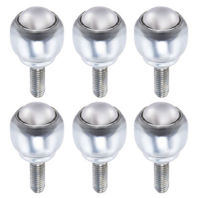 Harfington Ball Transfer Bearing Unit 12mm 17Lbs Carbon Steel Bolt-fixing Type for Transmission 6pcs