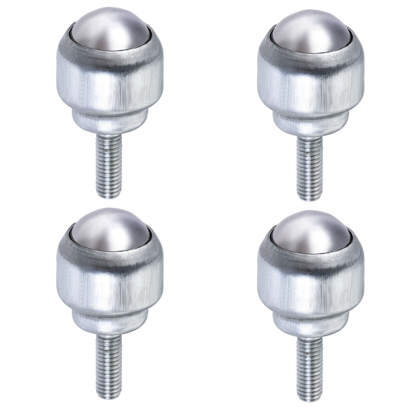 Harfington Ball Transfer Bearing Unit 17mm 44Lbs Carbon Steel Bolt-fixing Type for Transmission 4pcs