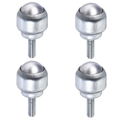 Harfington Ball Transfer Bearing Unit 17mm 44Lbs Carbon Steel Bolt-fixing Type for Transmission 4pcs