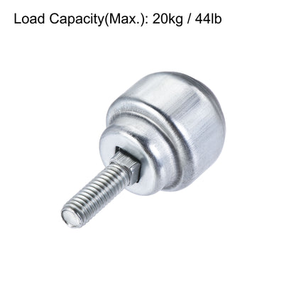 Harfington Ball Transfer Bearing Unit 17mm 44Lbs Carbon Steel Bolt-fixing Type for Transmission 6pcs