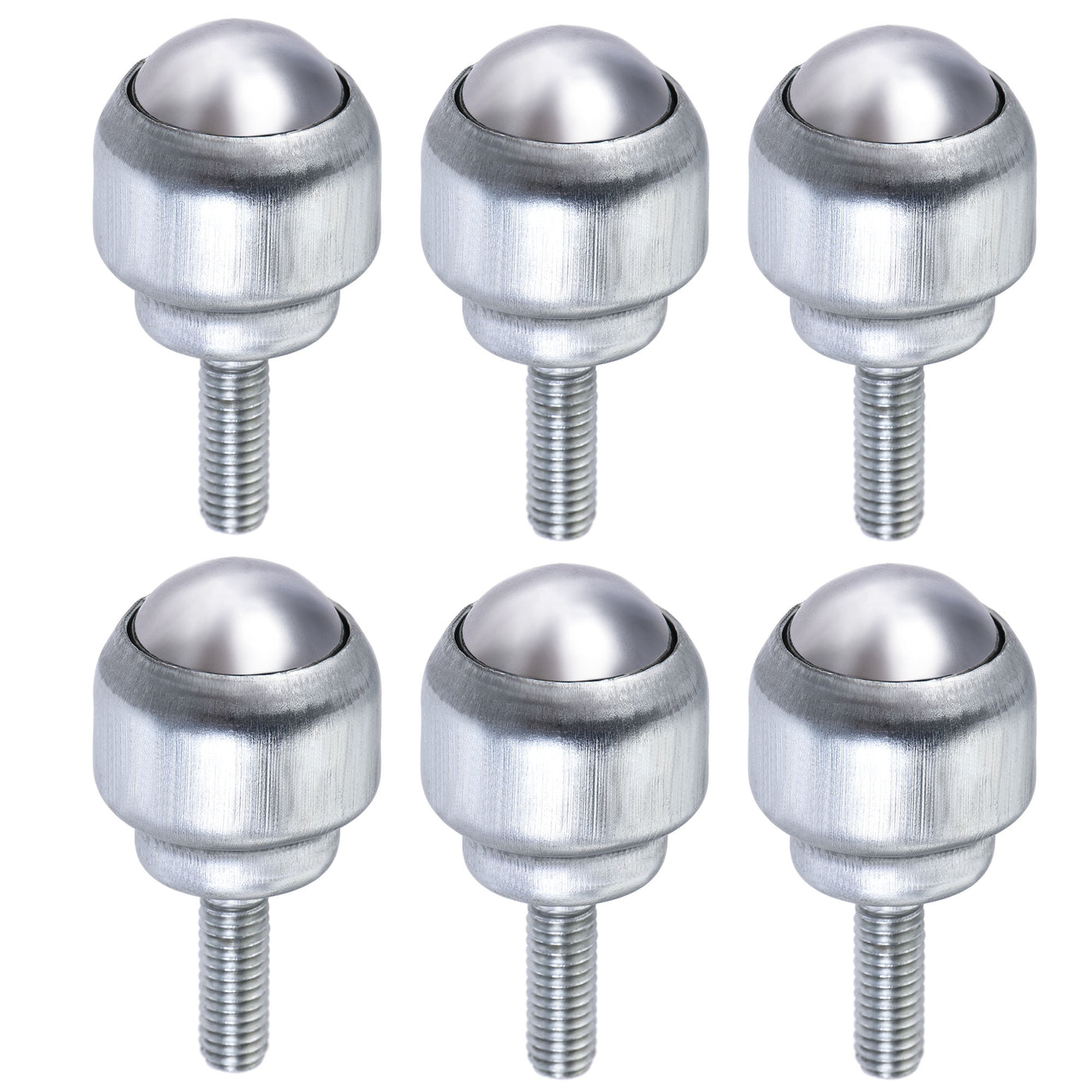 Harfington Ball Transfer Bearing Unit 17mm 44Lbs Carbon Steel Bolt-fixing Type for Transmission 6pcs