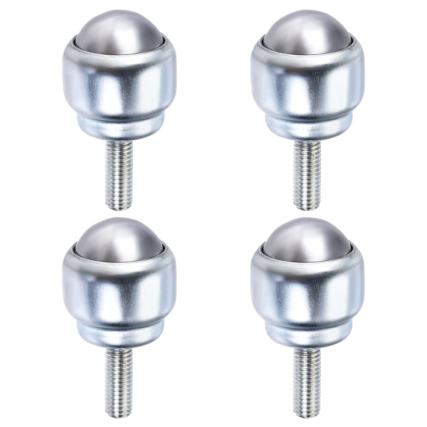 Harfington Ball Transfer Bearing Unit 24mm 66Lbs Carbon Steel Bolt-fixing Type for Transmission 4pcs