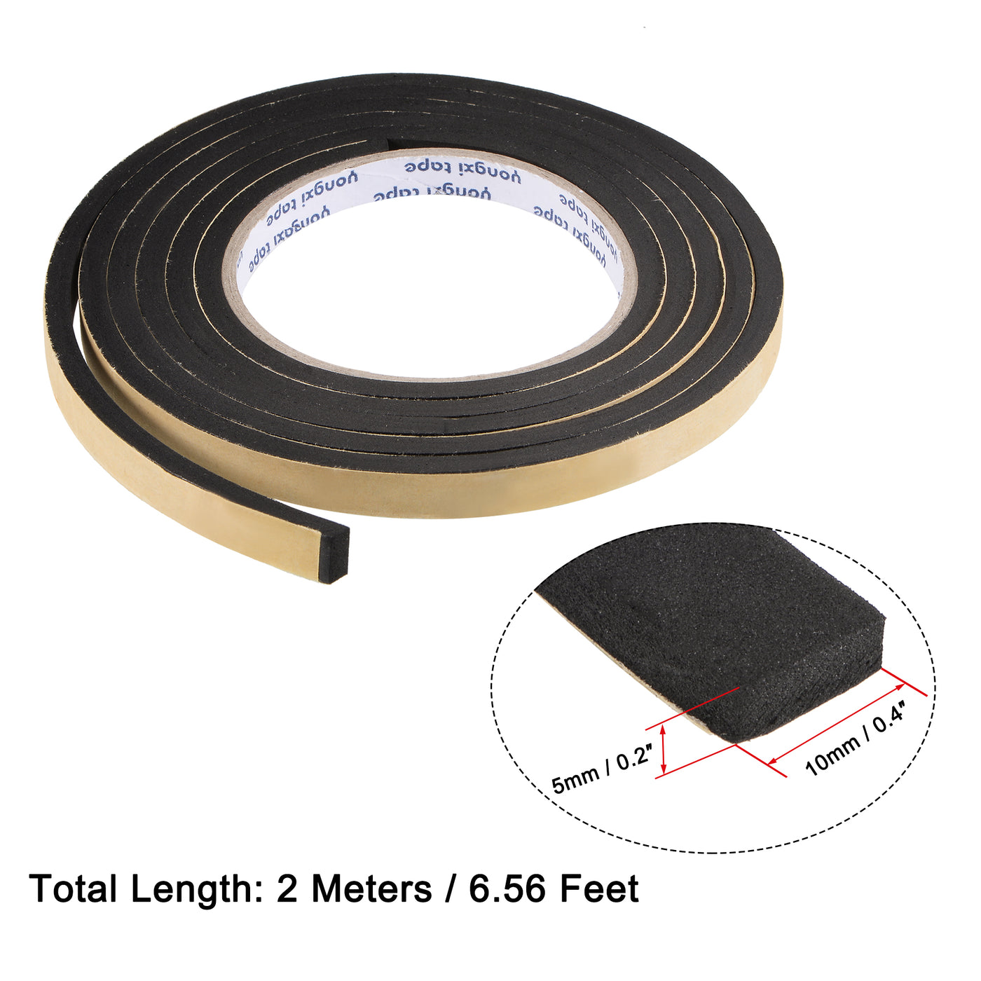 Harfington Sealing Foam Tape EVA Self Adhesive Weather Strip for Window Door Insulation