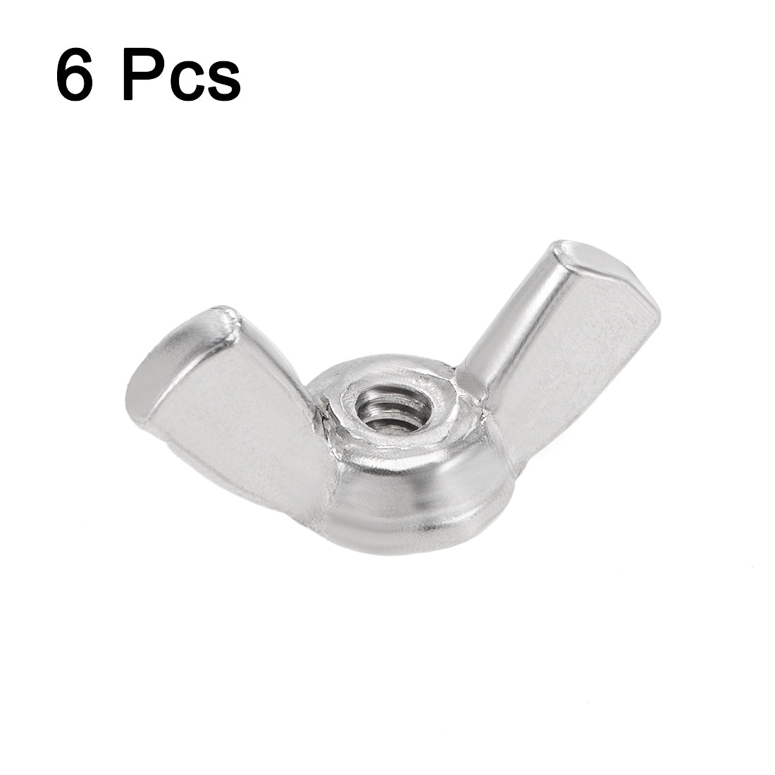 Harfington #6-32 Wing Nuts 304 Stainless Steel Shutters Butterfly Nut 6pcs