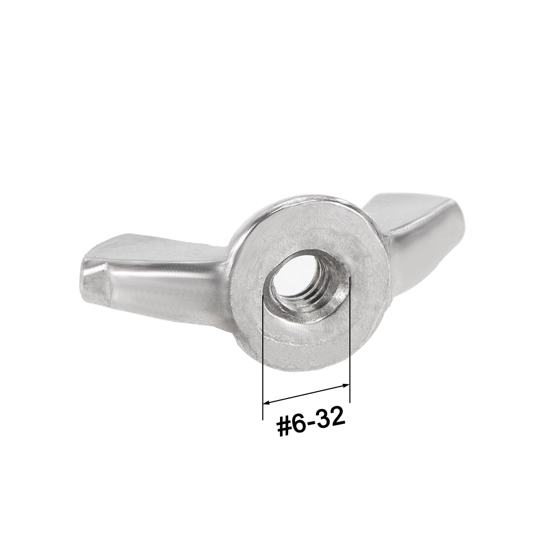 Harfington #6-32 Wing Nuts 304 Stainless Steel Shutters Butterfly Nut 6pcs
