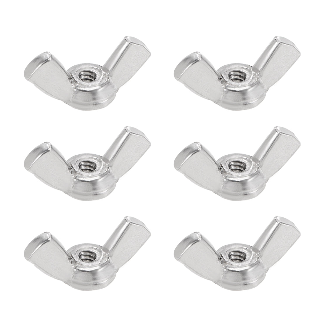 Harfington #6-32 Wing Nuts 304 Stainless Steel Shutters Butterfly Nut 6pcs