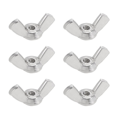 Harfington #6-32 Wing Nuts 304 Stainless Steel Shutters Butterfly Nut 6pcs