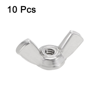 Harfington #6-32 Wing Nuts 304 Stainless Steel Shutters Butterfly Nut 10pcs