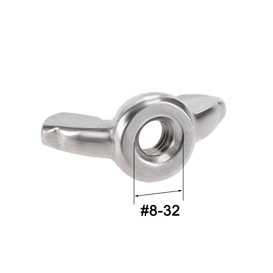 Harfington #8-32 Wing Nuts 304 Stainless Steel Shutters Butterfly Nut 6pcs