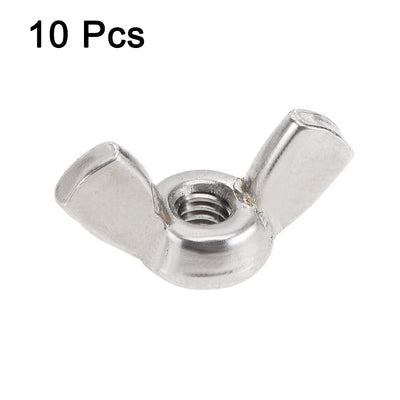 Harfington #8-32 Wing Nuts 304 Stainless Steel Shutters Butterfly Nut 10pcs