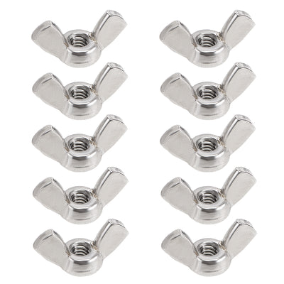 Harfington #8-32 Wing Nuts 304 Stainless Steel Shutters Butterfly Nut 10pcs