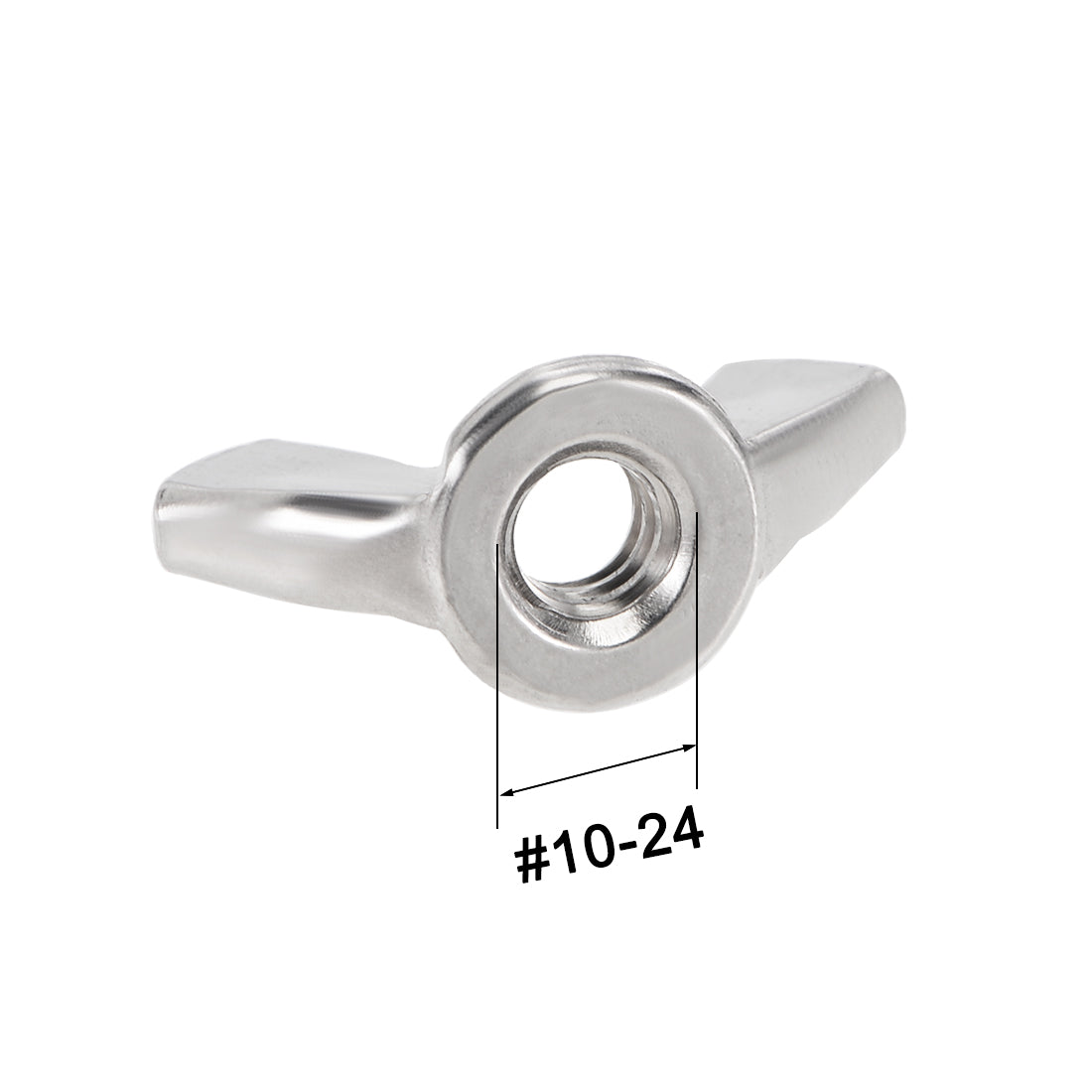 Harfington #10-24 Wing Nuts 304 Stainless Steel Shutters Butterfly Nut 6pcs